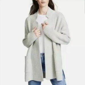 Madewell Spencer Merino Wool Blend Open Sz S Cardigan Sweater Heather Gray Coat